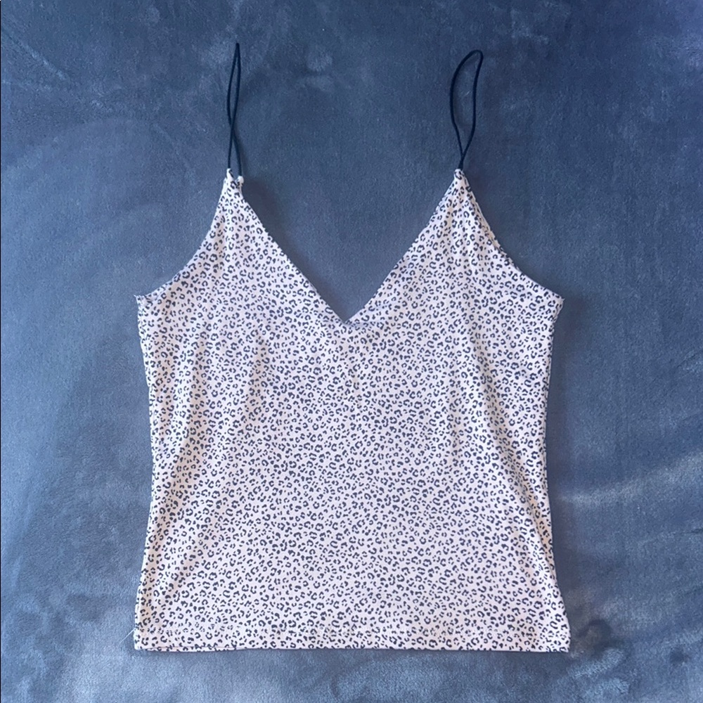 Leopard Print Spaghetti Strap Top
